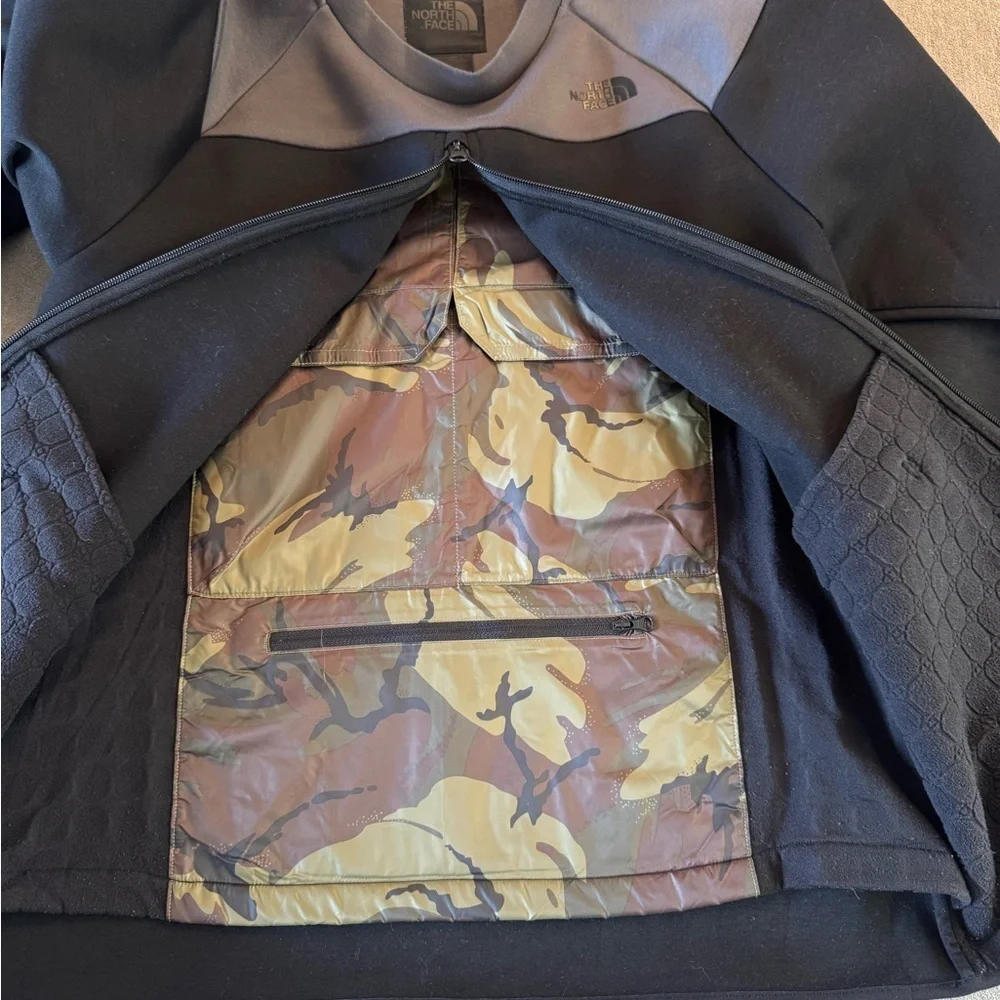 The North Face Black and Gray Jacket with Kangaroo Pocket